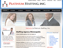 Tablet Screenshot of platinumstaffing.net